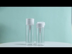 Botella de cosméticos PET de 100 ml de 120 ml de 400 ml Botella de eliminación de maquillaje con tapa redonda y plana