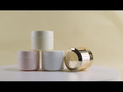 Jarrones redondos de plástico de PP 50g Contenedores cosméticos hechos a medida con tapa de tornillo