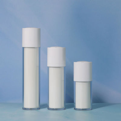 15ml 30ml 50ml White Airless Bottle Cosmetic Cream Plastic Bottle For Skincare Packaging