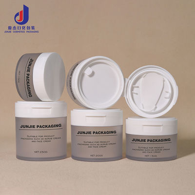 Botella de máscara de ojos vacía con abrazadera Eco amigable 120ml 150g 250g Tonador de concha redonda de algodón recipiente de almohadilla Cosmético frasco de plástico