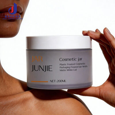 Eco-amigable Cara Ojo Cuerpo Crema para la Piel Envasado Jar 50g-250g Personalizado Vacío Frosted Morado Azul Rosa Cosmético Plastic Crema Jar